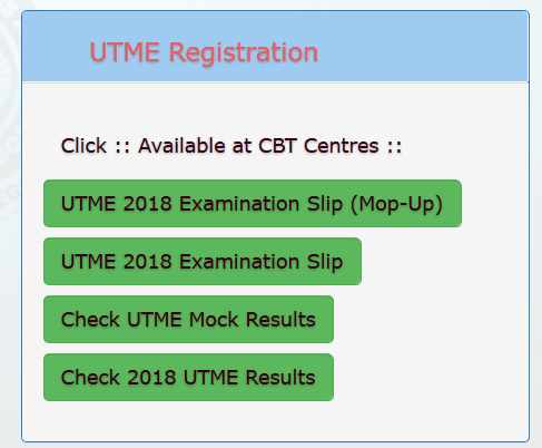 Check JAMB mop-up Result