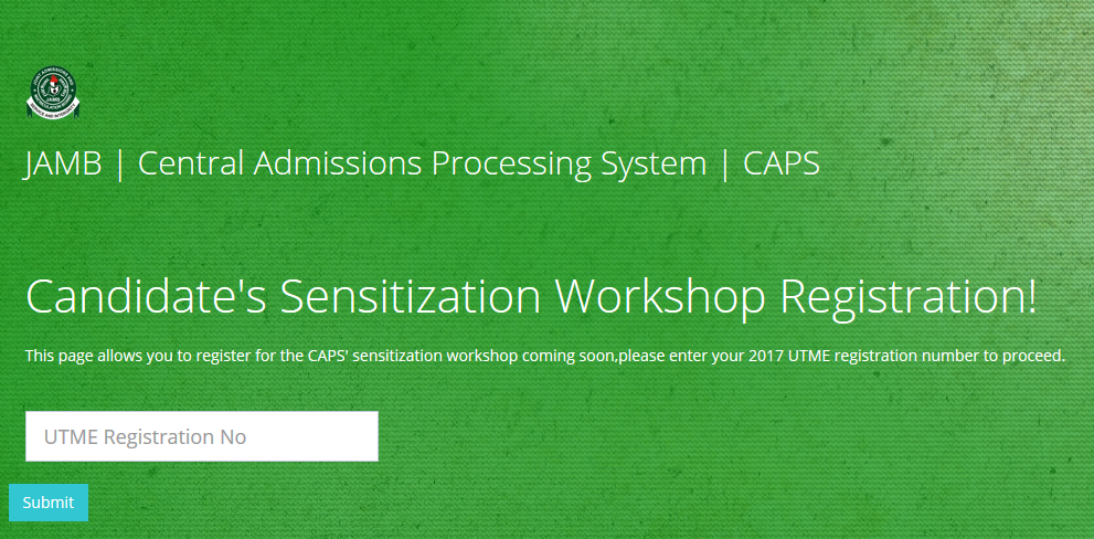JAMB CAPS’ Sensitization Workshop