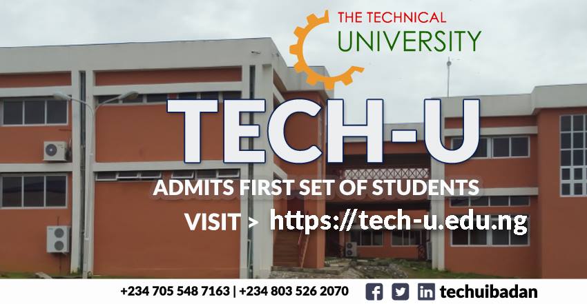 Tech-U Ibadan Admission List